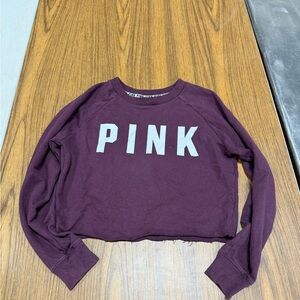 pink vs cropped crewneck
